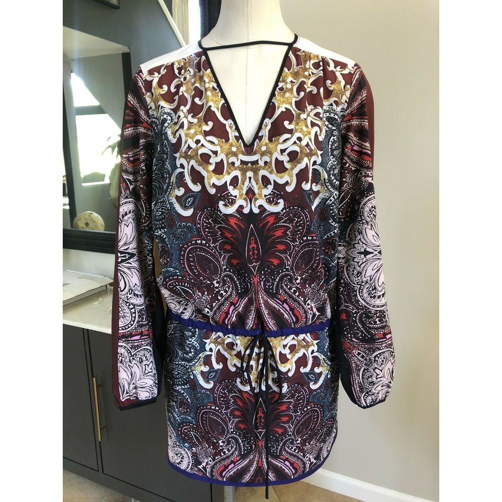 Clover Canyon Paisley Floral Long Sleeve Dress S